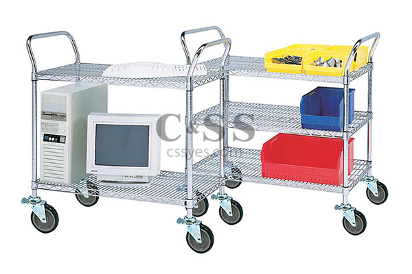 Mobile Service Carts with Wire Shelving 6